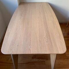 オーダーメイドホワイトオークダイニングテーブル　テーブルマットセット