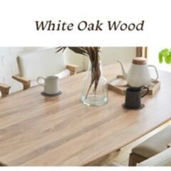 オーダーメイドホワイトオークダイニングテーブル　テーブルマットセット