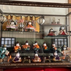 お雛様　ガラスケース入り　昭和レトロ