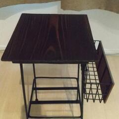【取引決定しました】家具 アイアン木製サイドテーブル
