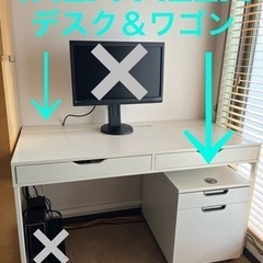 【決まりました】パソコン机＆ワゴン　IKEA　　