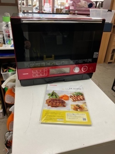 ロ2403-307 TOSHIBA 電子レンジ 2022年製 ER-JZ5000 説明書付き 汚れ キズあり 動作確認済み
