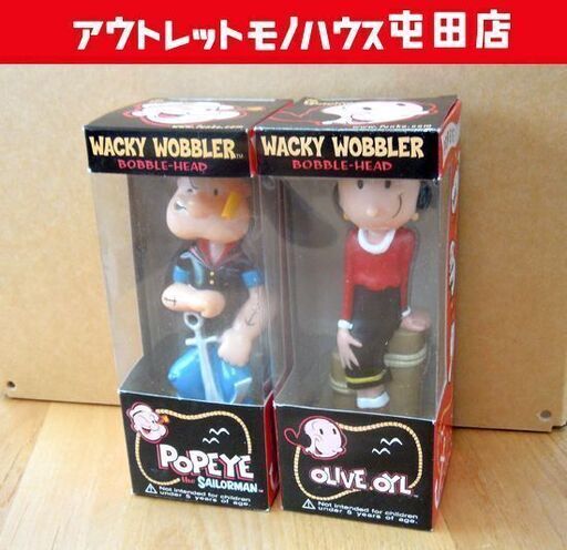 FUNKO ポパイ＆オリーブ ボブルヘッド 2体 首振り人形 フィギュア WACKY WOBBLER ファンコ 札幌市北区屯田