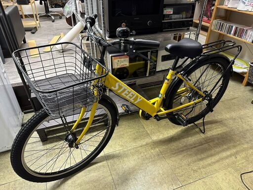 【美品】自転車　STEELY(BAA)　27.5インチ　ギア付き　マッドマスタード