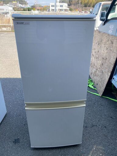 SHARP 137L 2ドア冷蔵庫 SJ-S14S-W ホワイト