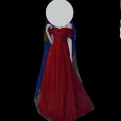 カラードレス 赤 オフショル