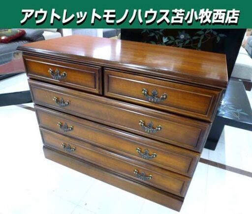 karimoku チェスト 4段 幅88×奥行45.5×高さ69.5cm FC3004NK ブラウン系 引出し収納 整理タンス 箪笥 収納家具 中古 カリモク 苫小牧西店