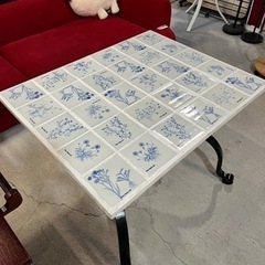 ☆希少品!!☆ ガーデン テーブル フローラダニカ タイル張り 金属フレーム