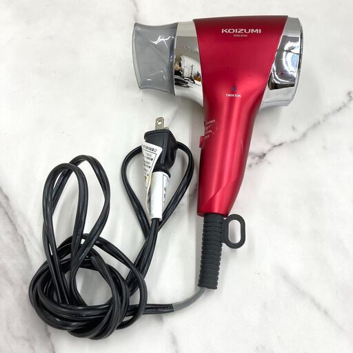【レガストック川崎本店】 コイズミ ヘアドライヤー マイナスイオンタフドライヤー レッド KHD-9720 R