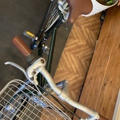 【前後チューブ・一発2錠の鍵新品！ブリヂストンアルベルト】LEDオートライト　内装3段　27インチ自転車　モスグリーン