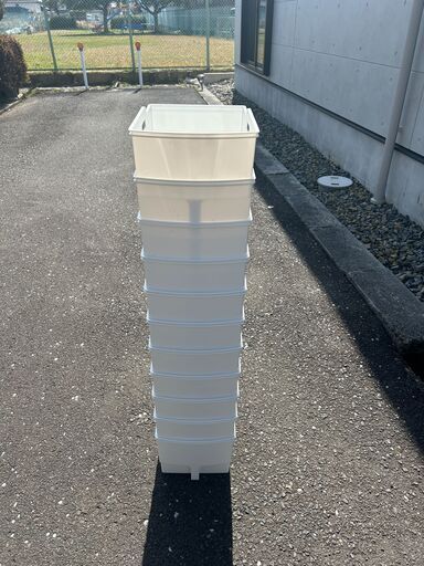 キッチン収納ケース 吊り戸棚ボックスワイド　ホワイト　 幅24cm 6個セット