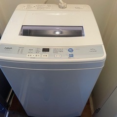 AQUA aqw-s60d 洗濯機　家電 生活家電 洗濯機