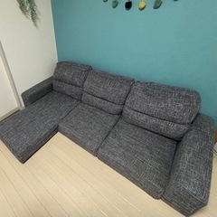 【ネット決済】家具 グレーソファ 3人掛けソファ