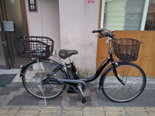 美品☆[YAMAHA]PAS Natura(パス ナチュラ)XL 26吋電動アシスト自転車 8.7Ahバッテリー+充電器(ブラック)