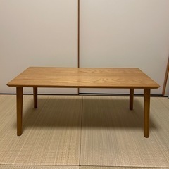 オークの座卓ローテーブル　80×40cm