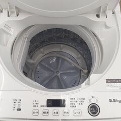 ★ジモティー割引有★ SHARP 全自動電気洗濯機 5.5kg ES-GE5F 2022年製 中古品 