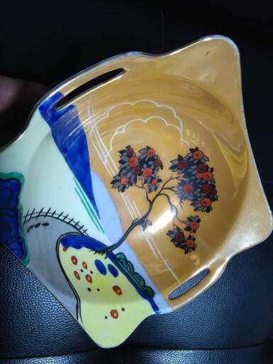 オールドノリタケアールデコ果樹園の図美しい菓子皿M－JAPAN印