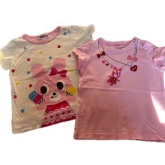 ミキハウス　80㎝　女の子　Tシャツ　２枚セット