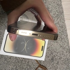 極美品 SIMフリーiPhone14 pro 128gゴールド バッテリー100% 箱付属品完備品 保証付き