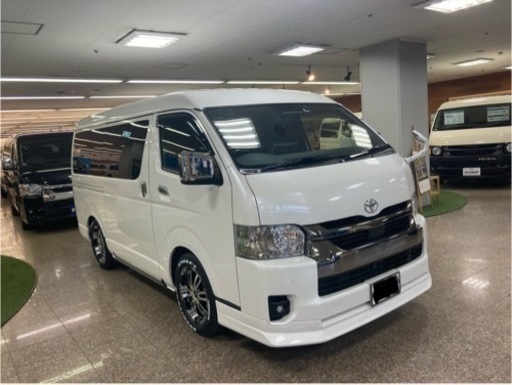 ハイエースワイド フロントスポイラー パールホワイト 38-1186☆社外