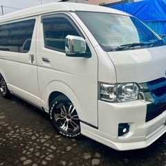 ハイエースワイド　フロントスポイラー　パールホワイト