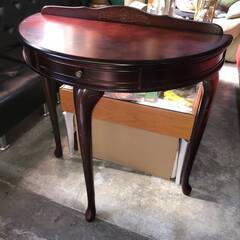 アンティーク木製 半円形 サイドテーブル アンティーク テーブル サイドテーブル 丸 円形 丸型 おしゃれ