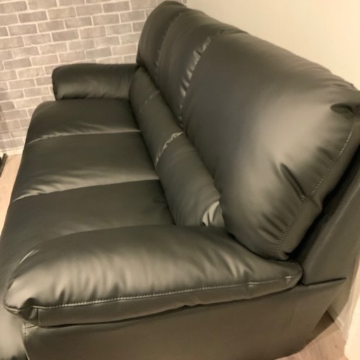 ニトリ】Nシールド ソファ 3人掛けソファ ニトリ 3人用合皮ソファ(N