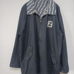 希少　FENDI　リバーシブル　ブルゾン　 ジャケット　ズッカ柄　バックロゴ　刺繍　モノトーン