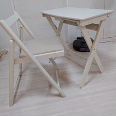 ニトリ NITORI折りたたみデスク&チェアセット月末まで￥10,000