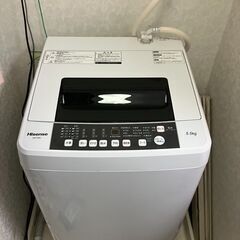 【予定者決定】 Hisense 洗濯機 HW-T55C 取説有