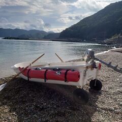 ホンダ2馬力エンジン ホープボート サイドフロート ドーリー付き フル