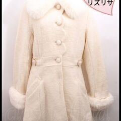 LIZ LISA サイドハートバックルAラインコート ホワイト