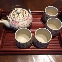 アジアン   急須&湯呑み茶碗