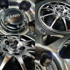 タイヤ走行短め【TRISTAR SNOWPOWER 2 205/55R17】スタッドレス【ANB 17インチ 7J5HPCD114+53】22年製 ステップワゴン等　(TE313)