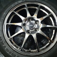 タイヤ走行短め【TRISTAR SNOWPOWER 2 205/55R17】スタッドレス【ANB 17インチ 7J5HPCD114+53】22年製 ステップワゴン等　(TE313)