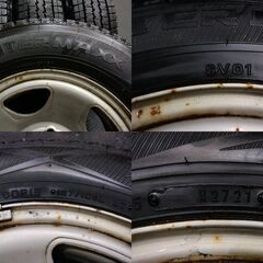 【DUNLOP SV01 195/80R15 107/105L LT】スタッドレス【トヨタ 100系ハイエース 純正ホイール 15インチ 6J6HPCD139.7】バリ溝　(TE323)