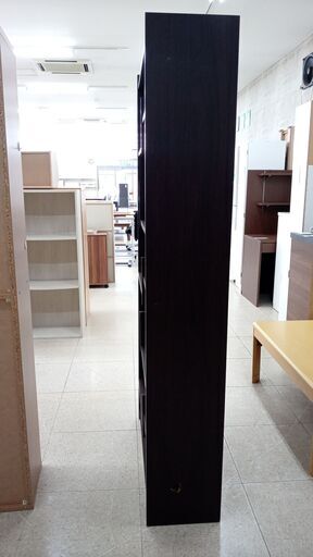 ☆ジモティ割あり☆ (有)吉川木工 飾り棚 ブラウン H180×D29×W80