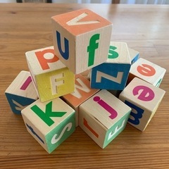 アルファベット積み木ブロック 12個