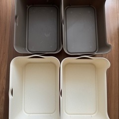 katasu 収納ボックス 「ハコ M サイズ」4つ、蓋2つセット　
