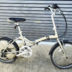 Asahi購入折り畳み自転車20インチ、シマノ製6段ギア付き、シ...