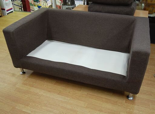 NODA FURNITURE 2人掛け ソファ 幅153×奥行84×高さ80cm ブラウン系 金属脚 ソファー 2Pソファ 札幌市 清田区 平岡 NODA FURNITURE 2人掛け ソファ 幅153×奥行84×高さ80cm ブラウン系
