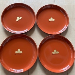 銘々皿　菓子皿　漆器４枚セット+２枚