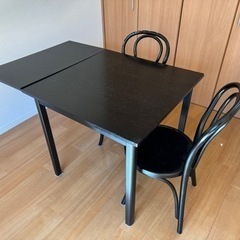 テーブル+椅子×2 単品/交渉等可:家具 ダイニングセット