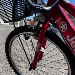 24型 子供用自転車 Jeep ジープ(レッド/外装6段変速) 【2020年モデル】