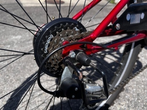 24型 子供用自転車 Jeep ジープ(レッド/外装6段変速) 【2020年モデル