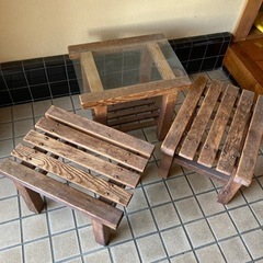 レトロ　土間テーブルと椅子