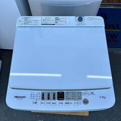 洗濯機 ハイセンス 2023年 HW-G55BK1 5.5kg せんたくき 参考価格32,800円【安心の3ヶ月保証★送料に設置込】💳自社配送時🌟代引き可💳※現金、クレジット、スマホ決済対応※