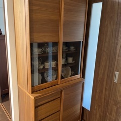 【ネット決済・配送可】カリモク家具　食器棚