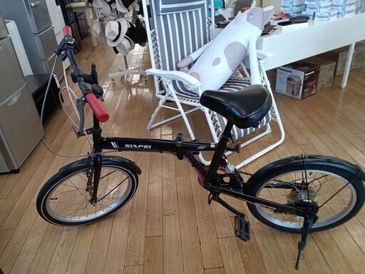 ★ジモティ割あり★  6段ギア自転車　 20インチ 黒 クリーニング済み TK1816