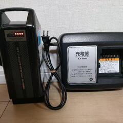 電動自転車（ヤマハ、パスキスミニ）、バッテリー（12.8Ah）、充電器 